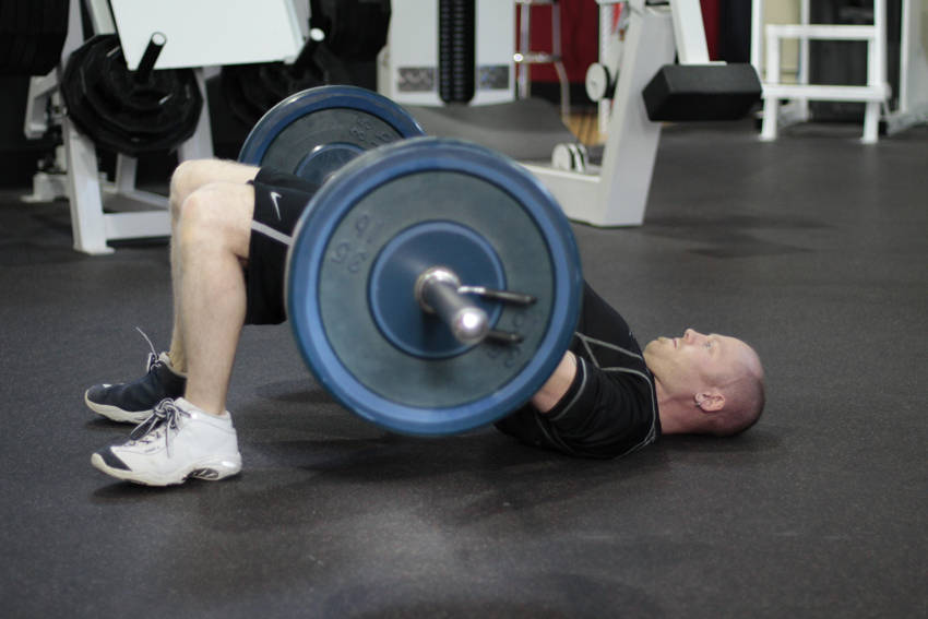 Barbell Glute Bridge variant 2