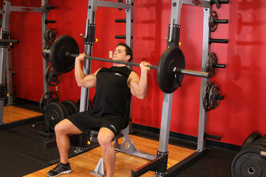 Barbell Shoulder Press variant 2