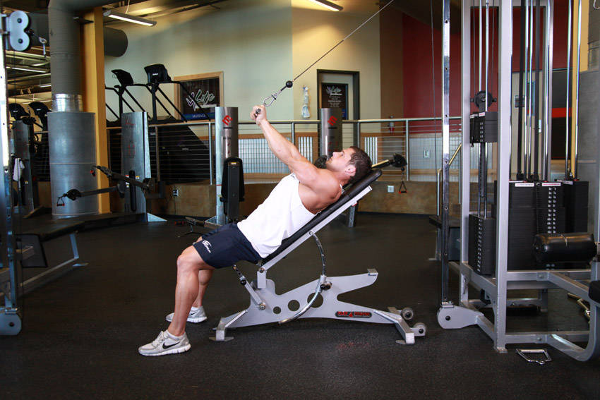 Cable Incline Triceps Extension variant 2