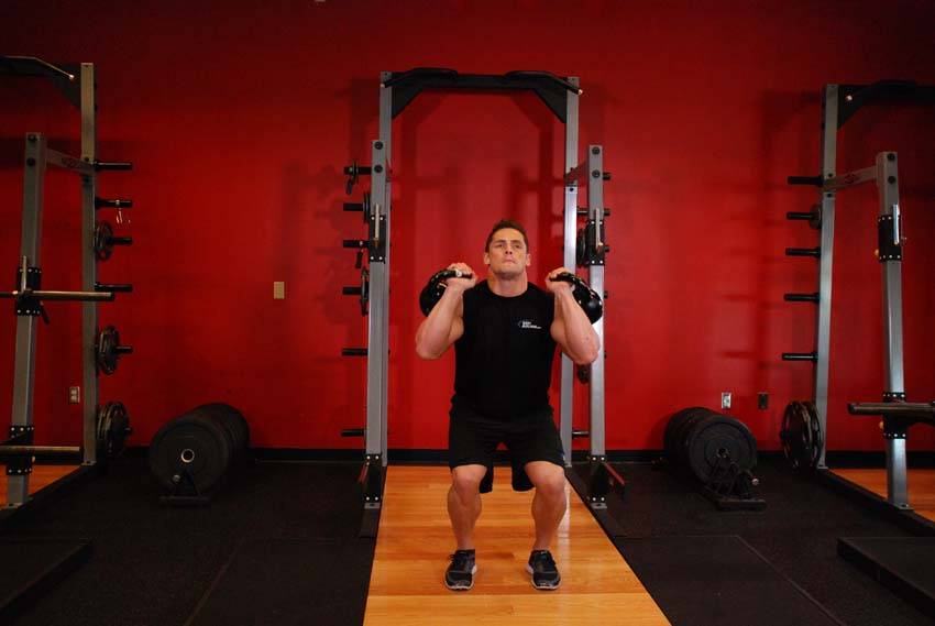 Double Kettlebell Push Press variant 2