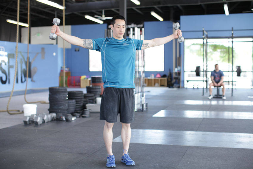 Dumbbell Scaption variant 2