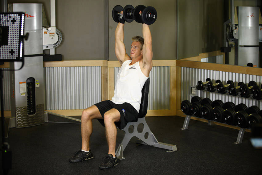 Dumbbell Shoulder Press variant 2