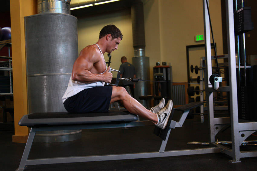 Elevated Cable Rows variant 2