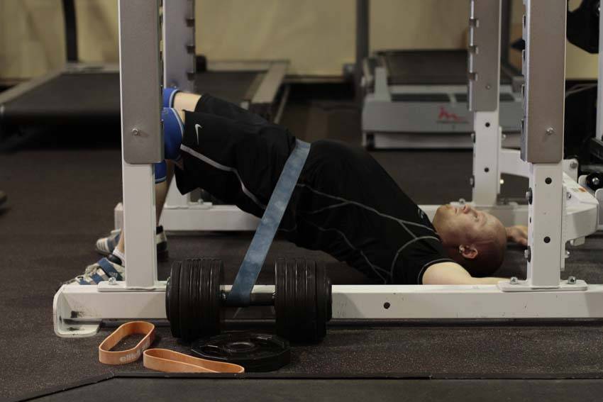 Hip Lift with Band variant 2