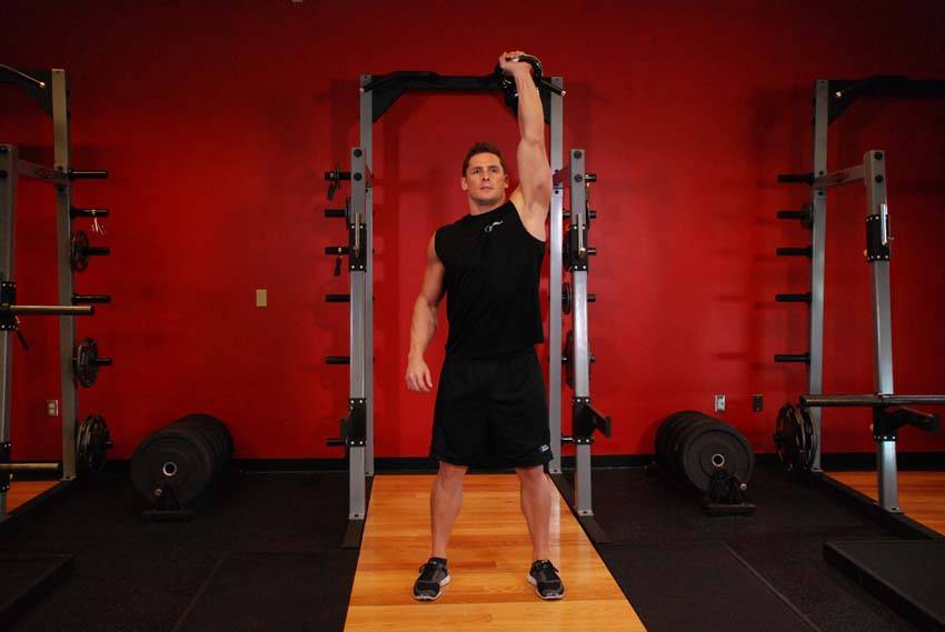 Kettlebell Arnold Press variant 2