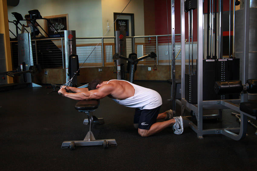 Kneeling Cable Triceps Extension variant 2