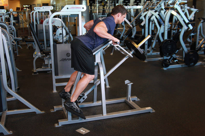 Lying T-Bar Row variant 2