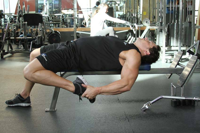 On-Your-Back Quad Stretch variant 2