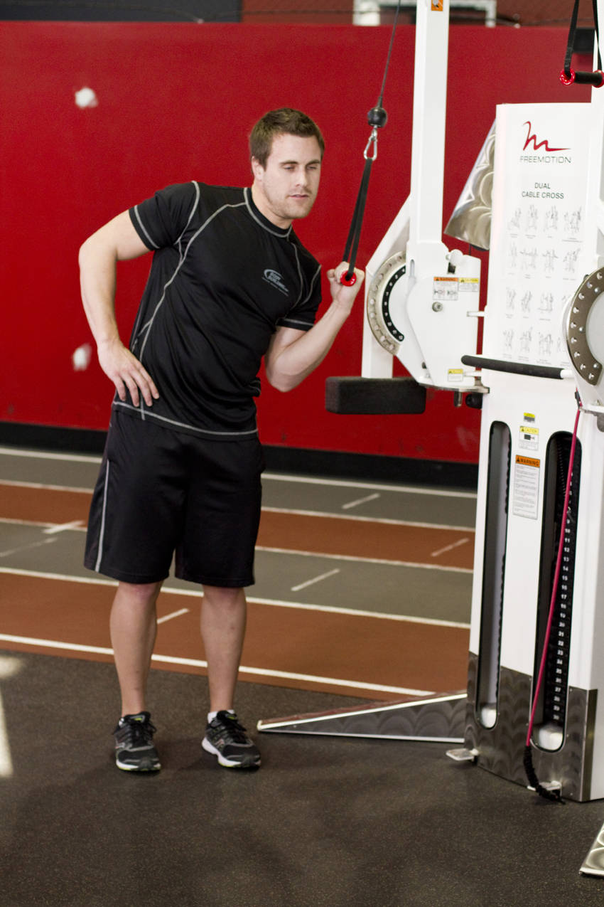 One-Arm High-Pulley Cable Side Bends variant 2