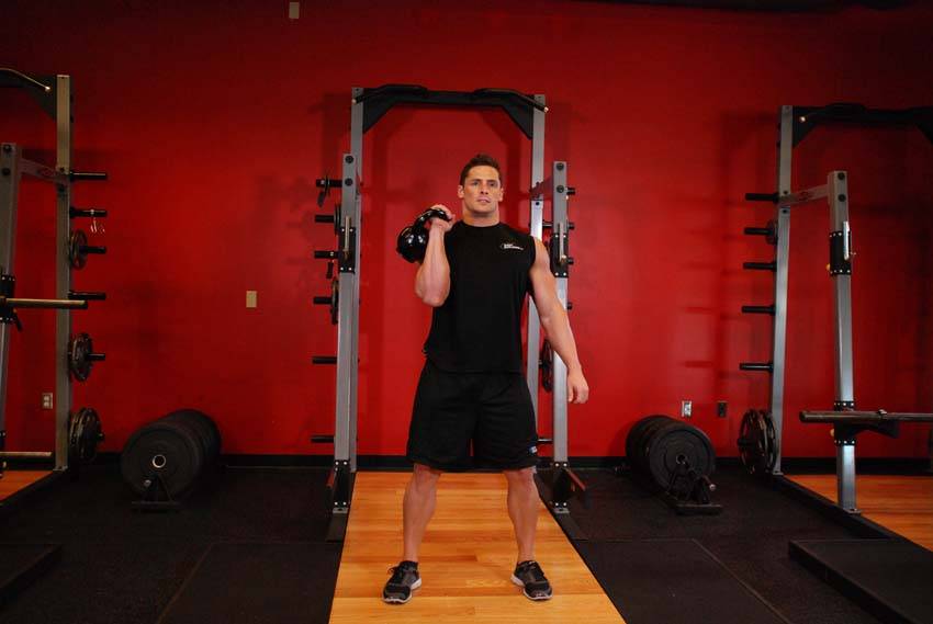 One-Arm Kettlebell Clean and Jerk variant 2