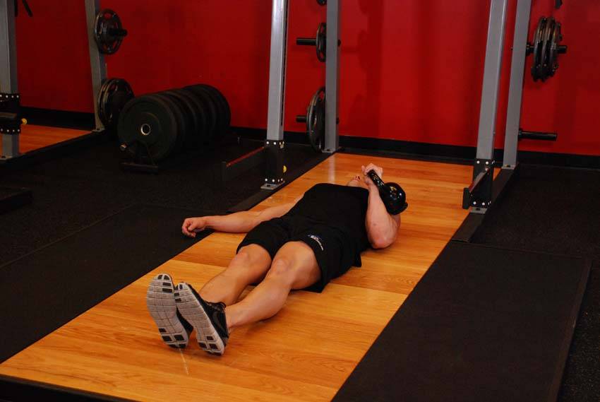 One-Arm Kettlebell Floor Press