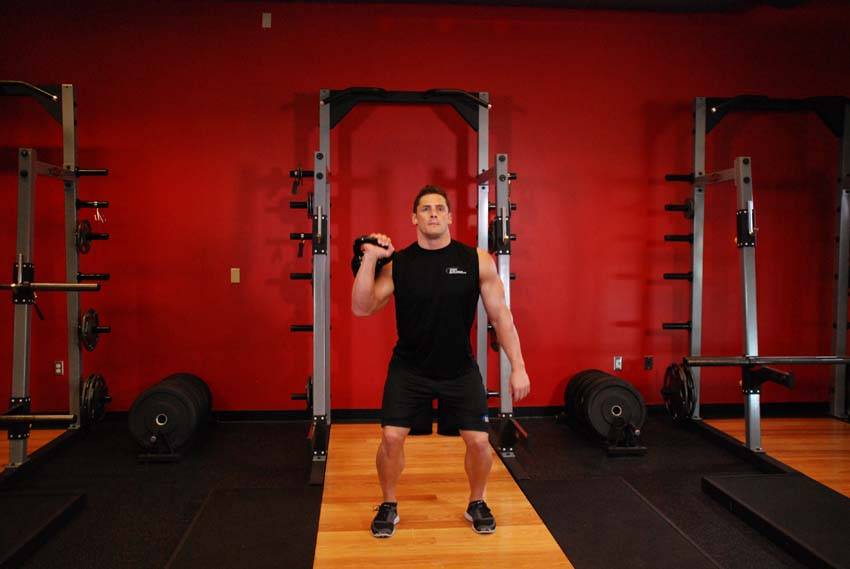 One-Arm Kettlebell Jerk variant 2