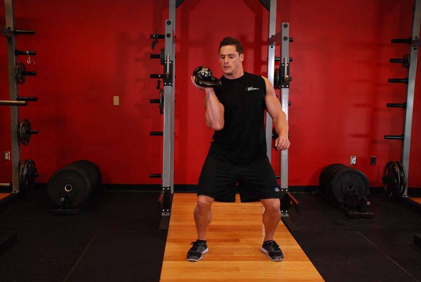 One-Arm Open Palm Kettlebell Clean variant 2