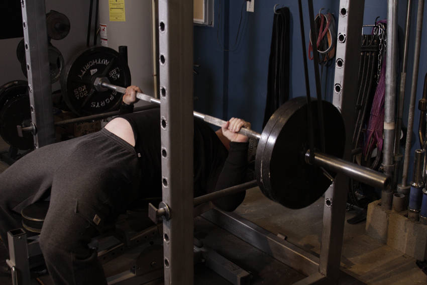 Reverse Band Bench Press variant 2