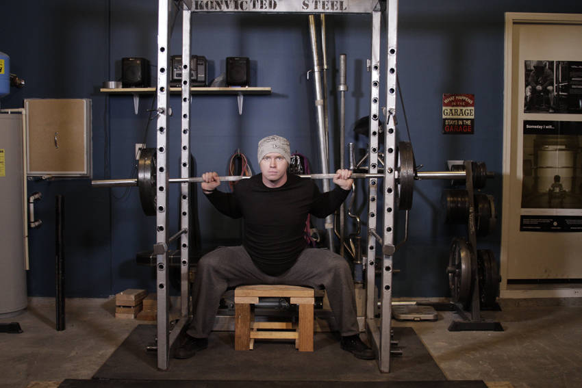 Reverse Band Box Squat variant 2