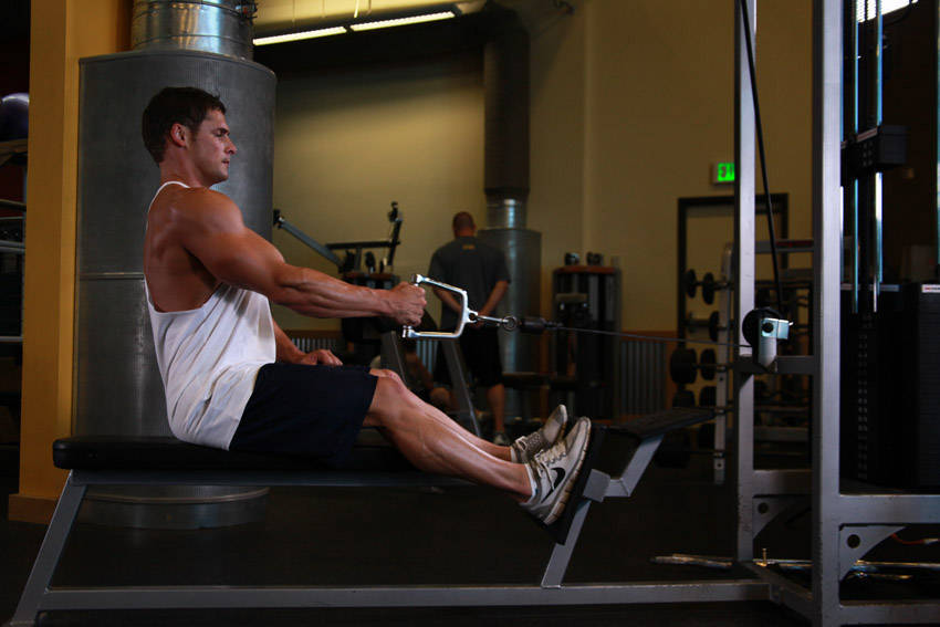 Seated One-arm Cable Pulley Rows