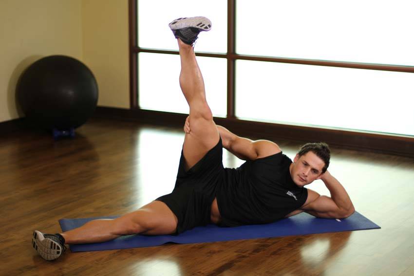 Side Lying Groin Stretch variant 2