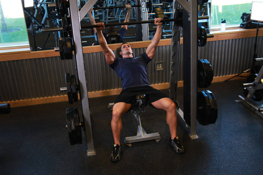 Smith Machine Incline Bench Press variant 2