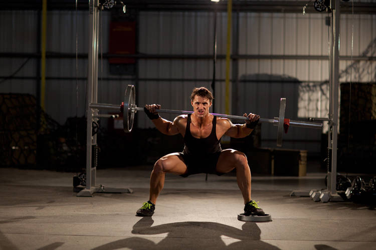 Squat with Plate Movers variant 2