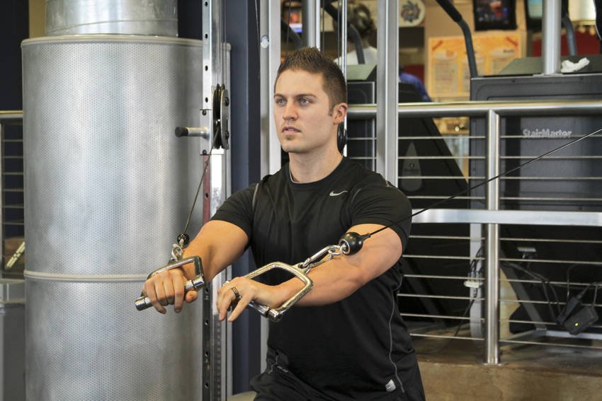 Standing Cable Chest Press variant 2