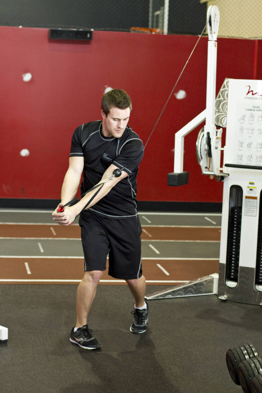 Standing Cable Wood Chop variant 2