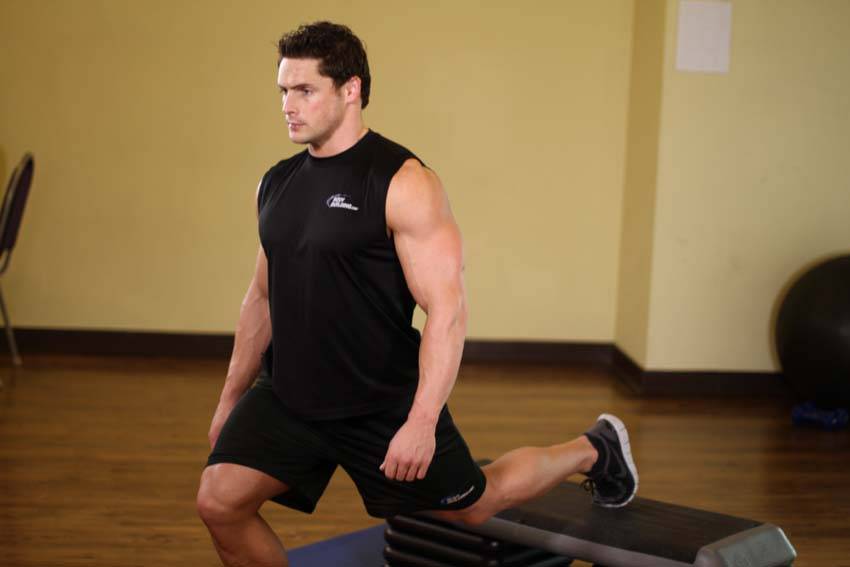 Standing Elevated Quad Stretch variant 2