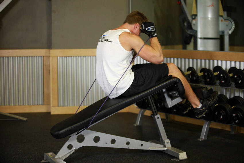 Weighted Sit-Ups - With Bands variant 2