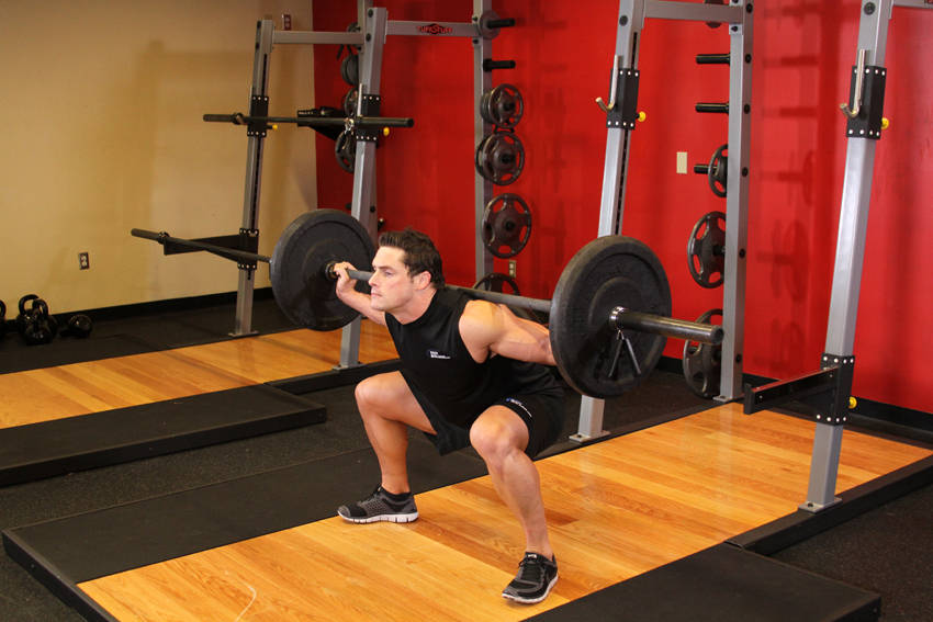 Wide Stance Barbell Squat variant 2